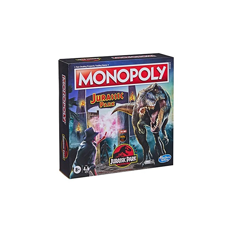 Monopoly: Jurassic Park Edition Board Game for Kids Ages 8