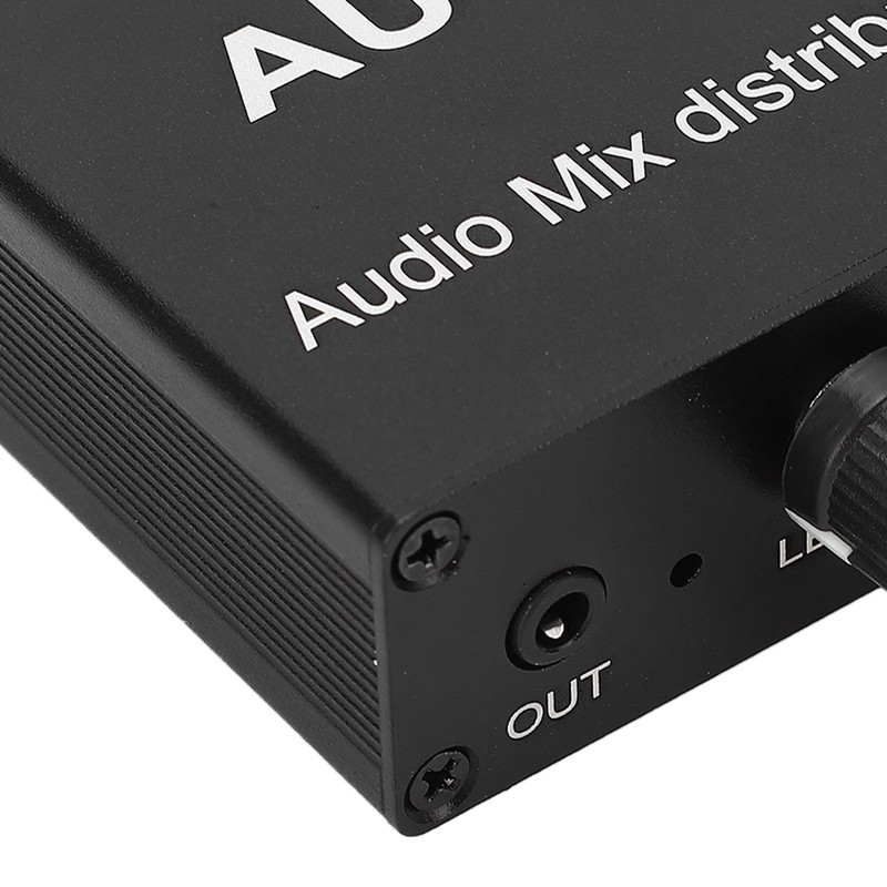 Stereo Mixer Audio Distributor 2 Input 2 Output 3.5mm Jack