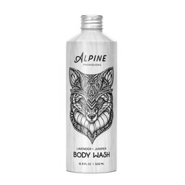 Alpine Provisions Natural Lavender + Juniper Body Wash, 16.9 fl oz in plastic-free aluminum bottle