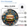 Bedroom-Compatible 30cm Round Glass Wall Clock with Truly Silent Operationsheet
