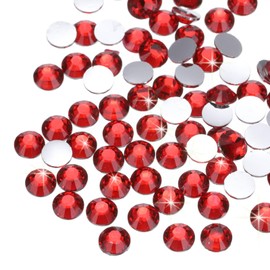 sourcing map 16000 Pcs Light Red Resin Flatback Rhinestone SS16 4mm Resin Non Hotfix Rhinestones for Crafts DIY Design, Tumblers, Clothes, Makeup, Nail Art