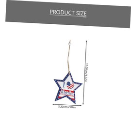 CORHAD 7pcs Wooden Hanging Ornaments Independence Day Decor USA Gnome Pendants Charming Star Decorations for July Celebrations for Home and