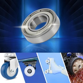 X AUTOHAUX 6900ZZ Deep Groove Ball Bearings P6 10x22x6mm Lubricated Bearings Double Metal Seal Silver Tone Scooter Skateboard Wheel