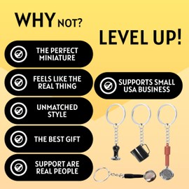 Miniature Replica of Barista Portafilter Keychain Realistic Coffee Lover Accessory (Frothing Pitcher)