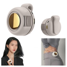 Cowenhey Portable Bladeless Fan, 3 Speed Silent Mini Whirlwind Fan, Hands-Free Wearable with Waist Clip for Office/Travel/Outdoor, USB Rechargeable Personal Cooling (White)