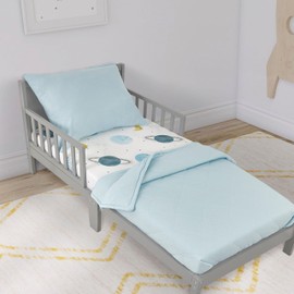Evolur Space Adventure 3 Piece Toddler Bedding Set, Super Soft and Breathable Toddler Bedding, Machine Washable, Includes Fitted Sheet, Comforter and Pillow Case