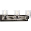Progress Lighting Briarwood Collection 3-Light Clear Glass Coastal Bath Vanity