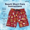 Men's Swim Trunks with Beach Print Quick Dry Swimsuits Board