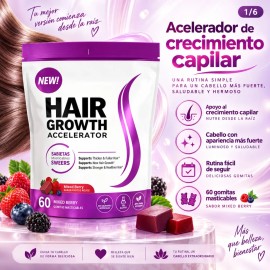Hair Growth Accelerator 60 Gomitas Sabor Mixed Berry