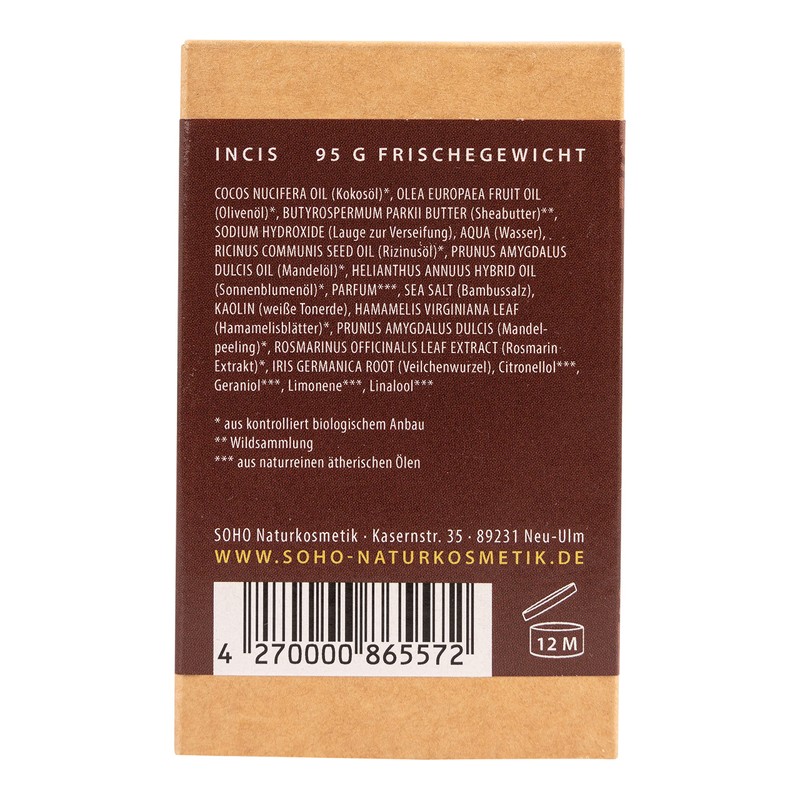 SOHO Naturkosmetik Shower Soap "Lains" • Solid Shower Gel with