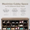 Prepac White Hall Bench with Storage and Seating: 24-Shoe Cubby