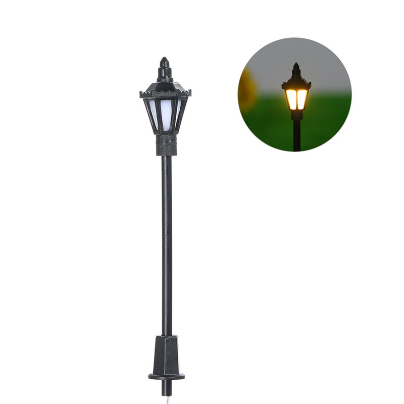 20pcs Warm White Model Street Lights Layout Lamppost Railway Train