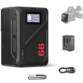 Came TV V Mount Battery, Mini 99C 99Wh V Lock Battery Support 65W PD USB-C Fast Charging 1.5 Hours, with D-Tap 14.4V / USB-A Port/BP/8.4V DC//OLED Display, 6900mAh Mount Battery for Camera,Monitor