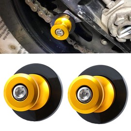 Universal Y.amaha Spools M6 6mm Swing arm Slider Spools for FZ07 FZ09 MT03 MT07 MT09 MT10 /SP Tracer 700/900 GT Tenere 700 XSR700 XSR900 (Gold)