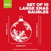 10 x Large Christmas Bauble Window Sticker with 30 x