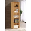 HODEDAH IMPORT 5 Shelve Bookcase cabinet, Beech