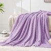 BEDELITE Fleece Throw Blanket for Couch – 3D Ribbed Jacquard