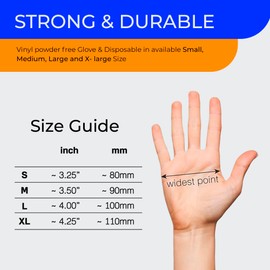 K-MART Gloveman Clear Vinyl Gloves (Box of 100) (S (Pack of 100))