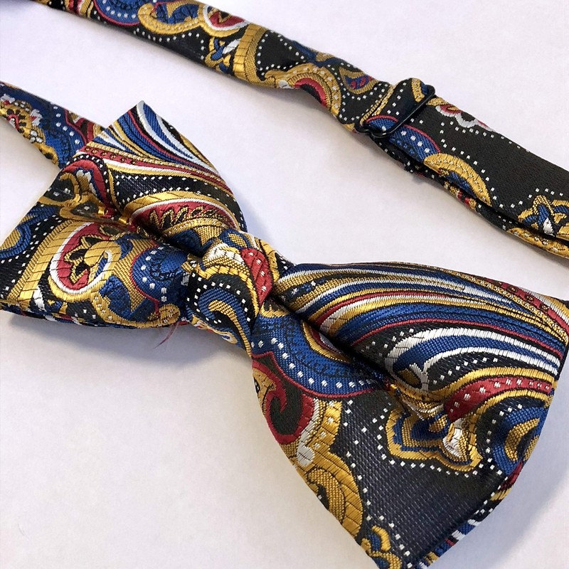 Paisley Colorful Multi [Bow Tie & Pocket Square] 2-Piece Set,
