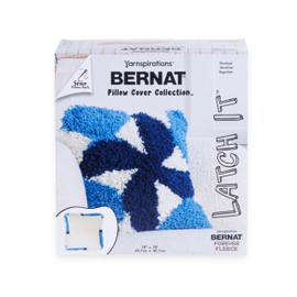 Bernat Latch It Fleece Pillow Collection - 1 Kit of 32.17 oz Pinwheel Print