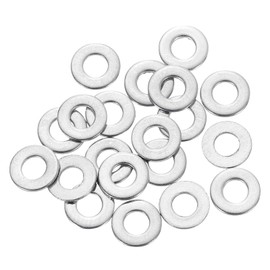uxcell 20 Pcs M2.5 Flat Washer, 2.5x6x0.5mm 304 Stainless Steel Flat Spacers for Screw, Bolt, Automotive, Industrial Machinery