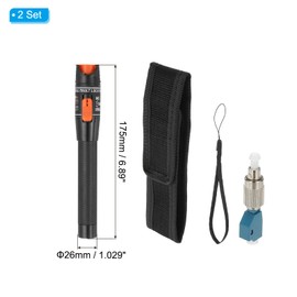 PATIKIL 10mW Visual Fault Locator Fiber Optic, 2Pcs 650nm Fiber Optic Red Light Tester Pen with 2.5mm Universal Connector FC Male to LC Female for SC/FC/ST/LC Network Cable Testing