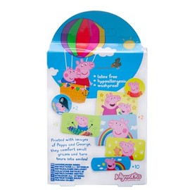 Jellyworks Peppa Pig Plasters for kids | x22 Strips | 4 Sizes | Latex Free | Hypoallergenic | Wash proof | Breathable | CE Certified | Made by Jellyworks