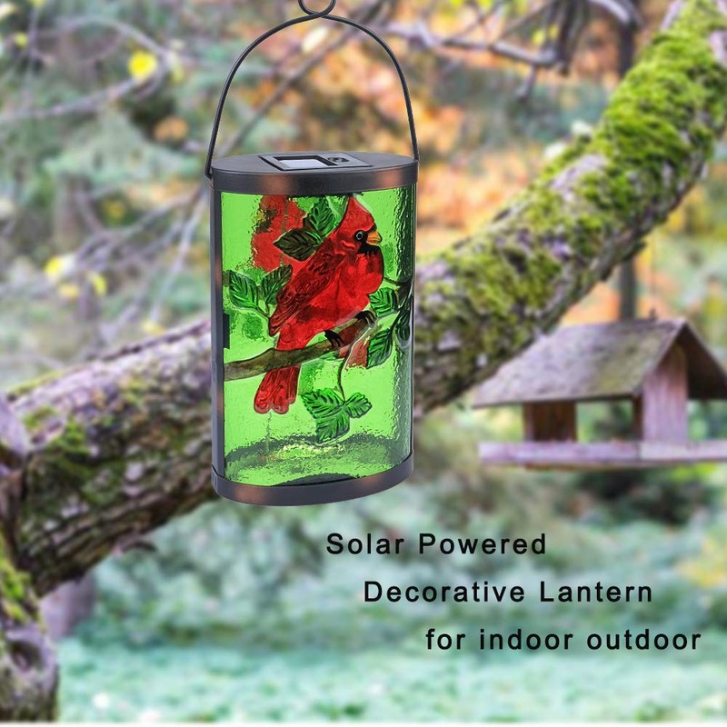 Hanging Solar Lantern Outdoor Decorative Waterproof LED Solar Cardinal Lights