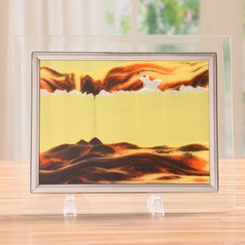 Sand Art Sand Mystery Illusion Art Sand Picture Stand Type Interior Ornamental Present KB-SANDSC (Yellow)