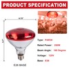 Wesome Lighting 250W Chicken Heat Lamp Bulbs, PAR38 Heat Lamp