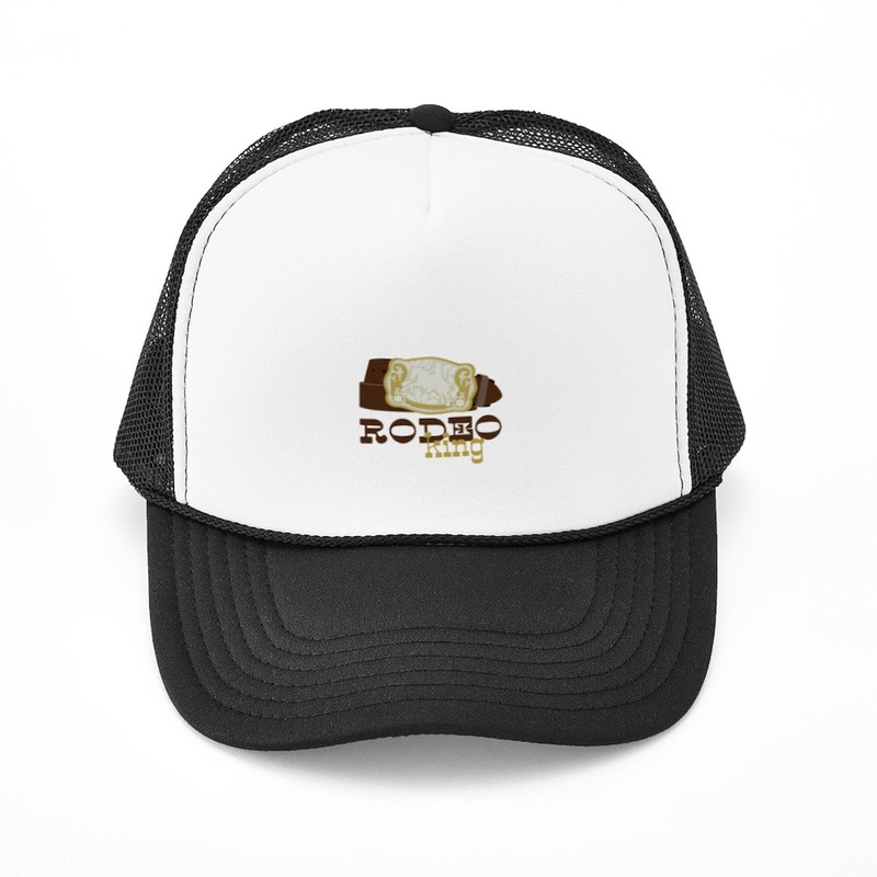 CafePress Rodeo King Snapback Trucker Hat Black/White
