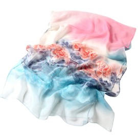 FAIRYGATE Silk Scarf for Women UK Lovely Soft Long Sheer Ladies Scarfs Chiffon Neck Head Scarves Soft Fabric A4320