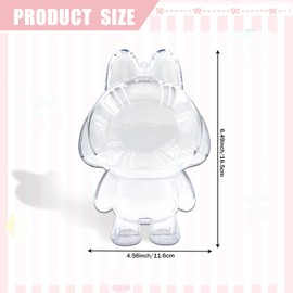 Protective Case for Crybaby Tears Factory Series,Transparent Acrylic Display Box with Silicone Strap White for Storage Hanging Doll-Clear（Doll Not Include）