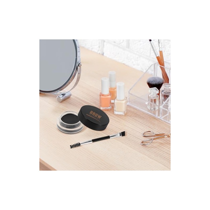 Gel para Cejas con Cepillo Resistente al Agua Negro