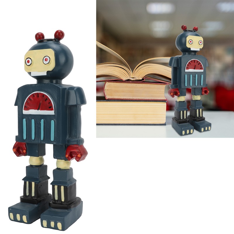 Blue Retro Robot Classic Anti Aging Robot Figurine Elaborately Crafted