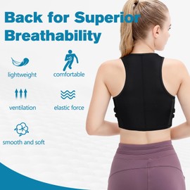 TUOYR Impact Vest for Women Chest Protector Padded Compression Vest for Sports, Karate, Football, Breast and Rib Protection
