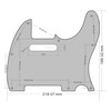 BexGears 8 Hole Electric Guitar Pickguard for TL style Guitar
