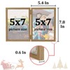 AEVETE 5x7 Picture Frames Double Hinged Wood Folding Photo Frames