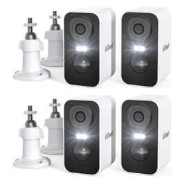 ieGeek Security Cameras Wireless Outdoor 4pcs, 2K Battery Wifi Security Camera with Spotlight & Siren Alarm, Color Night Vision, Works with Alexa