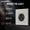 ELEGRP 50 Amps 250V Flush Mounting Power Outlet, NEMA 6-50R