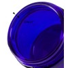 Cobalt Blue Thick Glass Straight Sided Jar with White Metal
