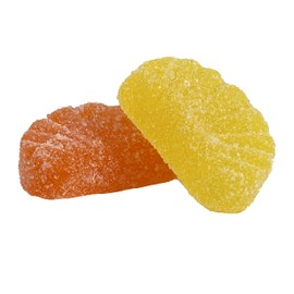 Fruidles Orange and Lemon Citrus Gummi Slices Candy, Delicious Sugar Coated Fruit Flavors Gummies (1 Pound)