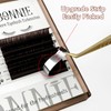 ABONNIE Brown Lash Extensions, Colored Lash Extensions, 0.07 D Curl