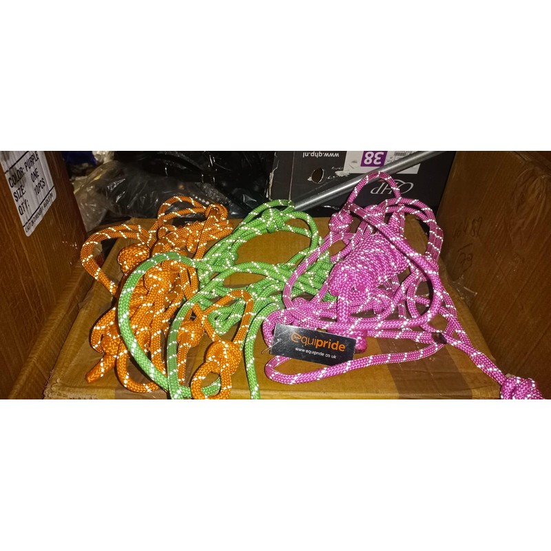 Hi-Viz Reflective Rope Headcollar with Lead Rope Se Fully Adjustable
