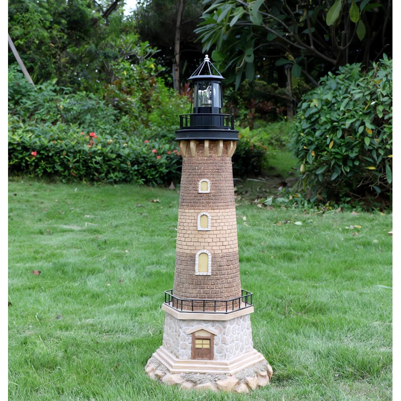 Enajucy Solar Lighthouse Rotating Light - 360 Degree Light Houses