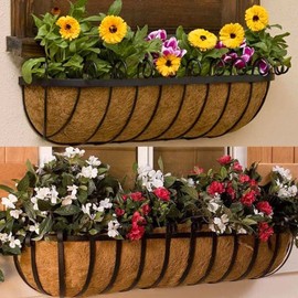 Ayybf 2-Packs Coco Liner,Wall Basket Planter Liner, Coco Liner Roll Hanging Basket Pad,Garden Plants Wall Planter Basket, Durable Coconut Husk for Planting. (36in)