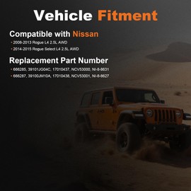 ODM Pair Front Left and Right CV Axle Shaft Assembly Fit Nissan 2008-2013 Rogue L4 2.5L AWD, 2014-2015 Rogue Select L4 2.5L AWD, Driver and Passenger Side Axle Replace 666287 666285