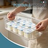 Yogurt Organizer for Fridge, Refrigerator Storage Bins with Handle, 2