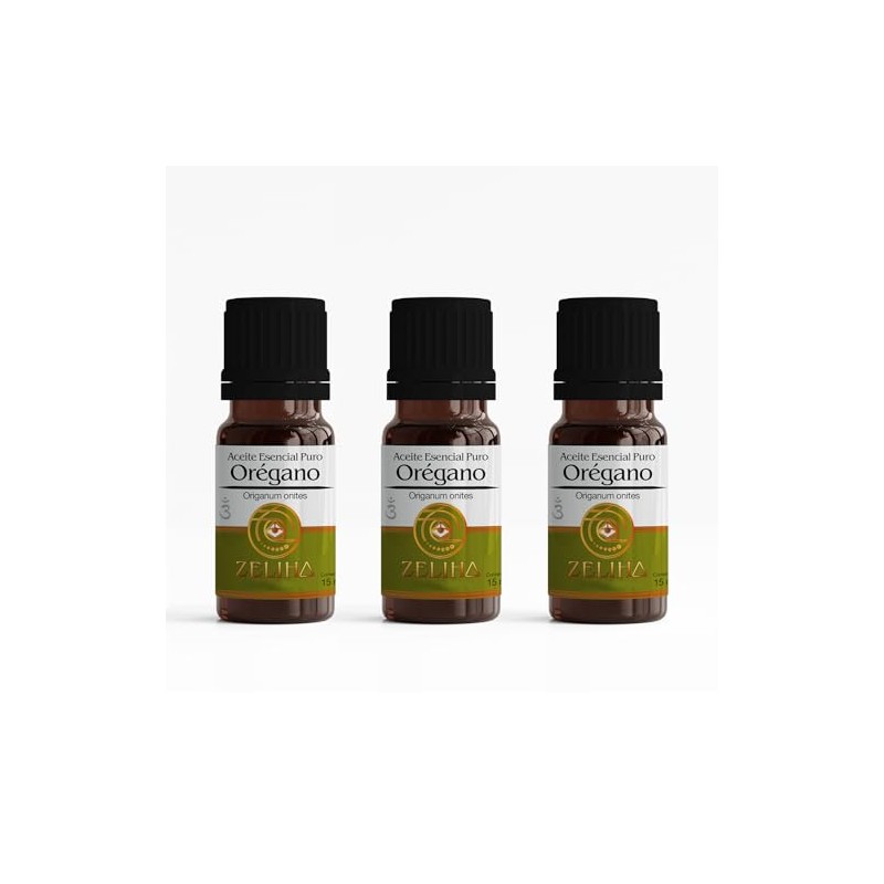 3 Aceites Esenciales de Orégano Puro ZELIHA, Origanum Onites, 15ml,