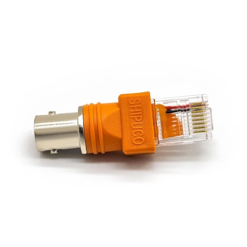 Elecbee BNC Female to RJ45 Male Adapter 180 Degree 50